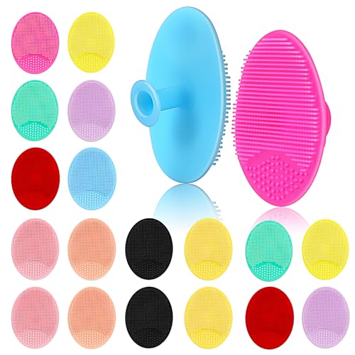 Silicone Face Scrubber Brush 20-Pack with Handle | Deep Clean