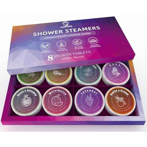 Shower Steamers Aromatherapy, Christmas Stocking Stuffers for Teen Girls for Women Mom Her, 8-Pack Shower Bombs, White Elephant Gifts, Organic Essential Oils Relaxation & Self Care Gifts for Men