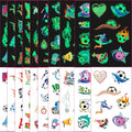 Glow-in-the-Dark Soccer Temporary Tattoos, 10 Sheets Waterproof