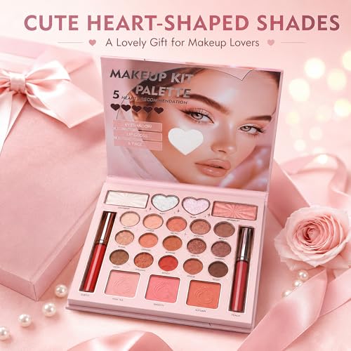 All-In-One Makeup Palette - Eyeshadow, Blush & Lip Gloss Kit