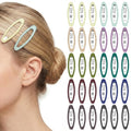 obeoby 30 Count Large Snap Hair Clips - 2.7 Inch Metal Barrettes