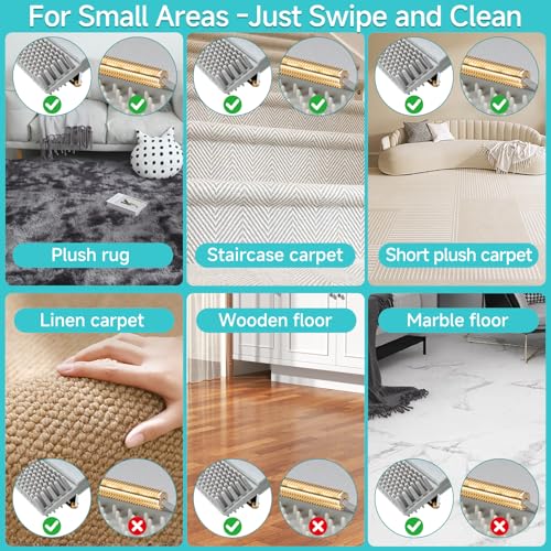 Pet Hair Removal Carpet Rake with Adjustable Handle | 3-Pc Set