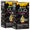Garnier Olia Ammonia-Free Hair Color, Dark Brown 4.0 - 2 Count
