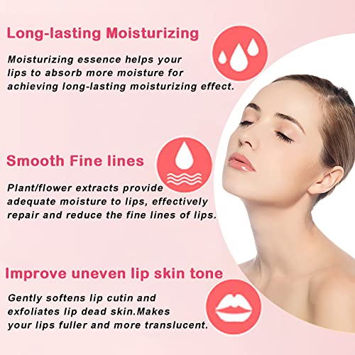 Permotary 30 PCS Moisturizing Collagen Lip Mask Crystal Mouth Care Pads Mask for Moisturizing & Reducing Chapped, Smoothing Fine Lines Lip Patches with Moisture Essence for Valentines Day Gifts
