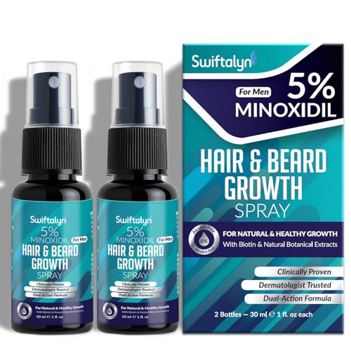 5% Minoxidil Hair & Beard Growth Oil Spray with Biotin