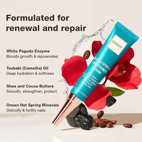 Onsen Nail & Cuticle Cream Treatment w/Japanese Tsubaki, Jojoba