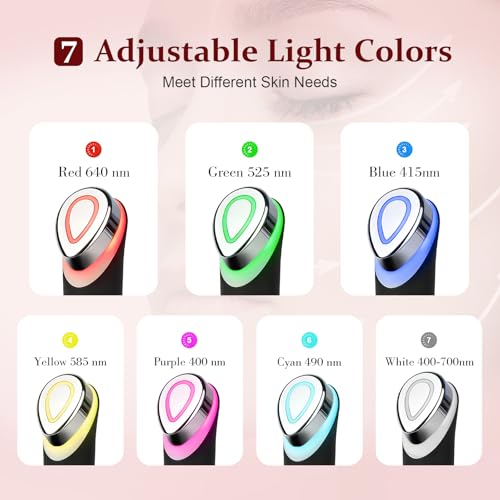 7-in-1 LED Glass Face Massager with Heat & Vibration