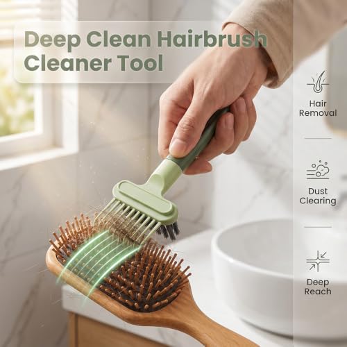 2-in-1 Hair Brush Cleaner Tool with Claw & Bristles