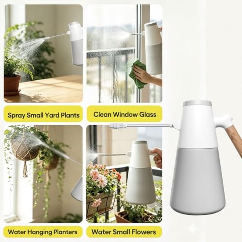 1.4L Electric Plant Mister with Wood Handle & 180° Nozzle