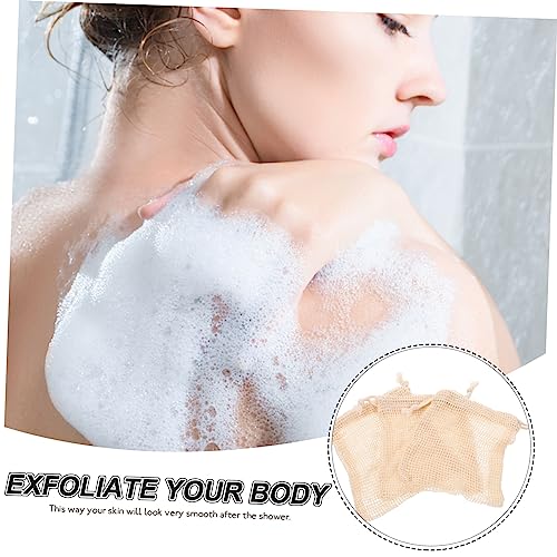 40pcs Cotton Linen Soap Bags with Drawstring - Exfoliating Mesh Pouches