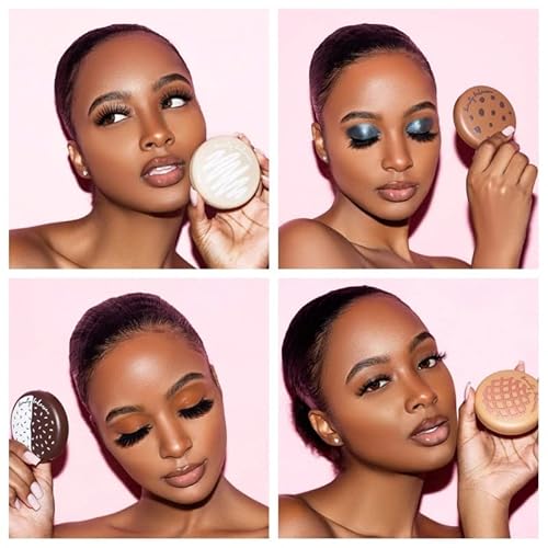 Beauty Bakerie Reusable False Eyelashes with Compact + Mirror, Natural & Wispy False Eye Lashes Pack, Makeup Essentials, Fake Strip Lashes for Natural Look, Anything for the Cookies
