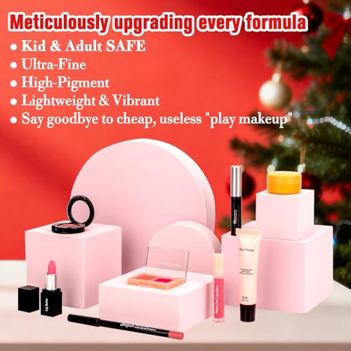 24pcs Makeup Kit with 24 Days of Individually Boxed Surprises - Gifts for Teenage Girls Teens & Women with Eyeshadow Eyeliner Pencils Contouring Lip Gloss Mascara, Highlighter