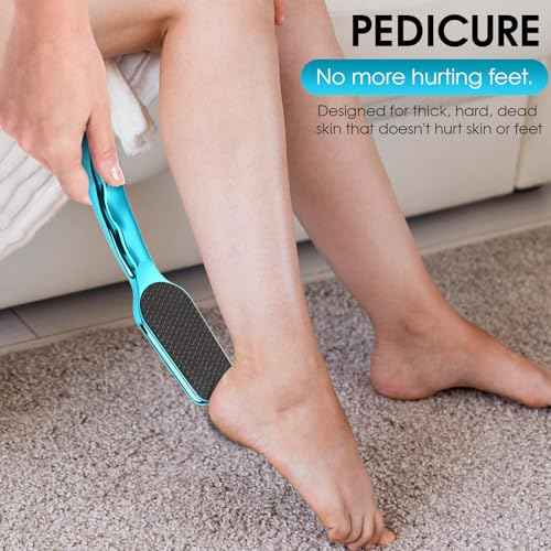 Nano-Glass Foot File Hard Skin Remover, Foot File Callus Remover with Non-Slip Ergonomic Handle, Professional Foot Care Tools