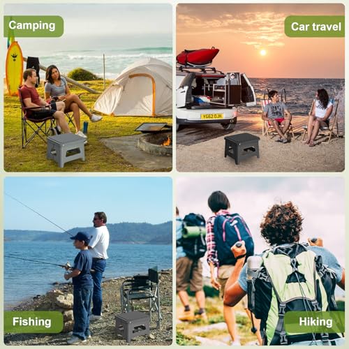 Portable Toilet for Adults Foldable Camping Seat with Lid
