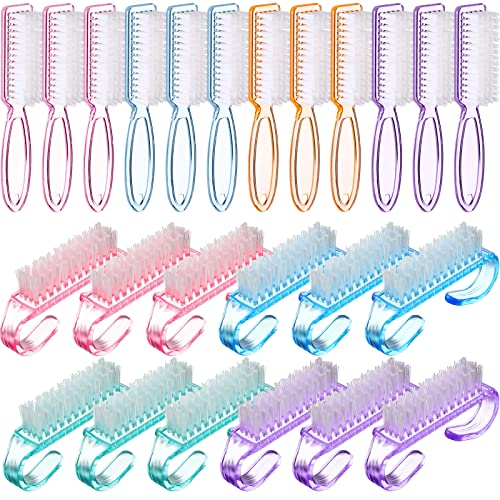 24 Pcs Nail Brushes Set for Cleaning Fingernails & Toes
