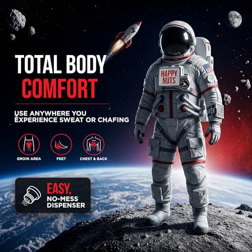 Comfort Powder Deodorant for Men - Anti-Chafing & Odor Control, 6 oz