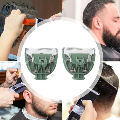 HaeKap Green Ceramic & Stainless Steel Trimmer Replacement Blades for Meridian Grooming Trimmer - 2 Pack