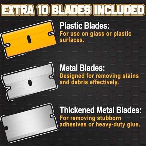 DIYSELF 400 Single Edge Razor Blades and 12PCS Razor Blade Scraper