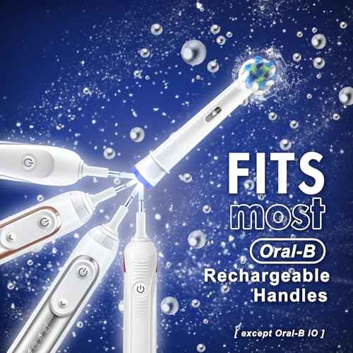 Replacement Toothbrush Heads Compatible with Oral B Braun, 12pcs Electric Toothbrush Replacement Heads Refills for Oral B Pro 1000, 9600, 500, 7000, 3000, 8000, Black and White for Home (1)