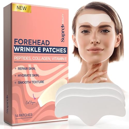 SupreH Forehead Wrinkle Patches For Anti-Wrinkle: Facial Wrinkle Patches for Forehead Fine Lines & Frown Lines - Overnight Mask 14 Patches