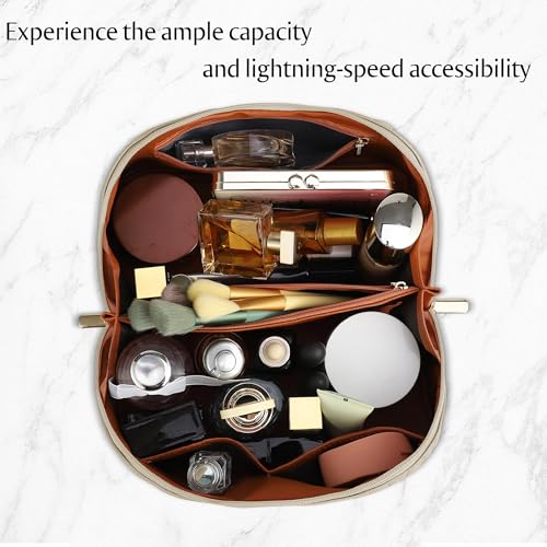 Large Capacity Travel Makeup Bag with Dividers | Waterproof