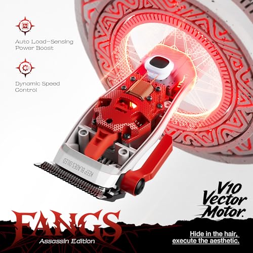 SUPRENT FANGS Professional Hair Clippers with AI Speed Control