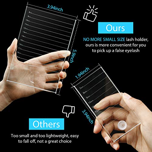 Maitys Glass Eyelash Extension Pallet with Glue Holder