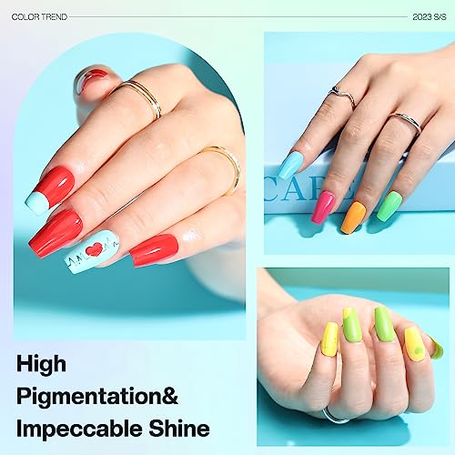Morovan 15-Color Quick Dry Nail Polish Set - Glossy Rainbow Lacquer Kit