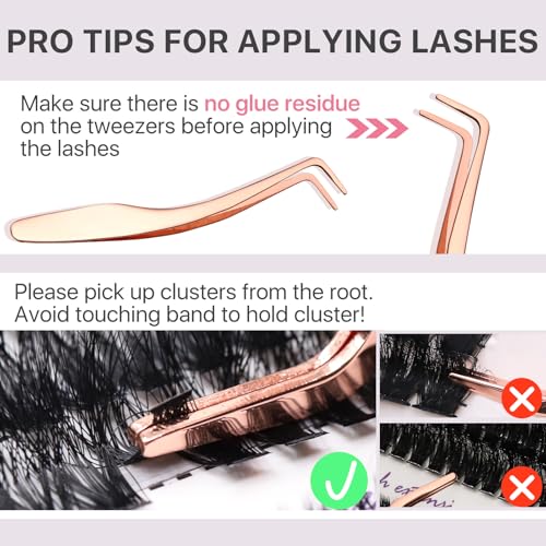 Fluffy Lash Extension Kit 182Pcs Cluster Lashes 10-18mm