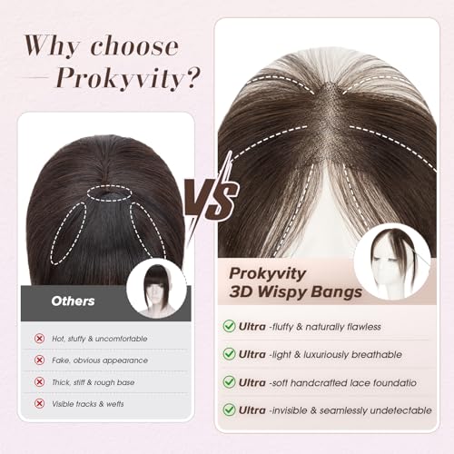 Clip-In Curtain Bangs - 100% Real Human Hair, Lightweight 9g