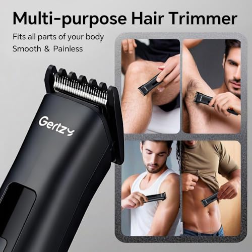 Electric Beard Trimmer for Men Professional Adjustable Length limit comb and Hair Trimmer, Men's Beard Mustache Trimming and Body Hair Trimmer, Cordless Digital Display and Rechargeable USB-c Charger