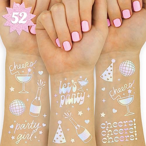 xo, Fetti Iridescent Party Temporary Tattoos - 52 Designs