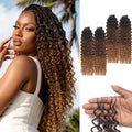 LUVME Deep Wave Crochet Hair 18 Inch 2 Pack Human
