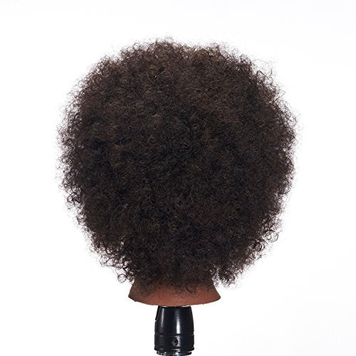 Hairginkgo 100% Human Hair Mannequin Head Hairdresser Training Head Manikin Cosmetology Doll Head (92092B0210)