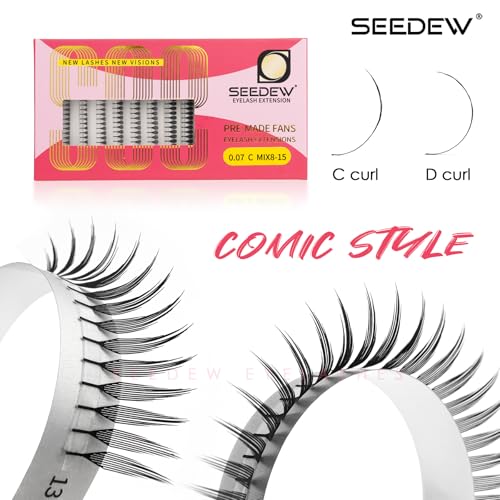 Manga Spire Premade Fans Eyelash Extensions D Curl 8-15mm