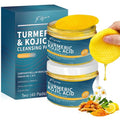 Turmeric Kojic Acid Cleansing Pads - 80 Pcs in 2 Jars - Exfoliating & Hydrating Turmeric Cleansing Pads for Face