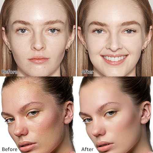 Air Cushion CC Cream Foundation - Mushroom Head BB Creams, Long Lasting Concealing Brightening, Moisturizer Face Cream,Facial Skin Care Makeup For All Skin Types (Natural)