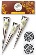 Natural Henna Cones 3-Pack (90g) | Chemical-Free Pre-Filled