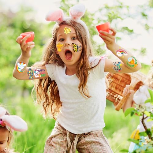 96pc Easter Temporary Tattoos for Kids | Jesus & Cross Designs