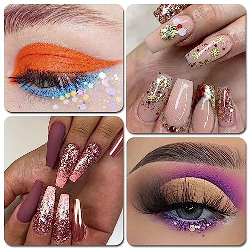 LuckForever 12 Colors Chunky Body Glitters Spring/Summer Collection Star River Glitter Glitter Mix Nail Glitter Flakes Illusion Candy Sequins Powder for Acrylic Nails Crafts Paints Resin Cosmetics