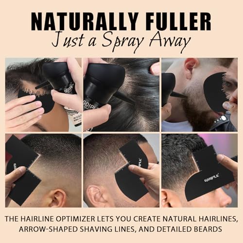 WOZUTUNT Hair Thickening Fibers & Spray Set for Men's Hair & Beard - Volume & Hairline Enhancer