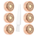 acial Hair Remover Replacement Heads Generation 2, Double Halo Replacement Heads for Finishing Touch Facial Hair Removal for Women, 18K Gold-Plated Replacement Heads for Facial Hair Remover (6 PCS)