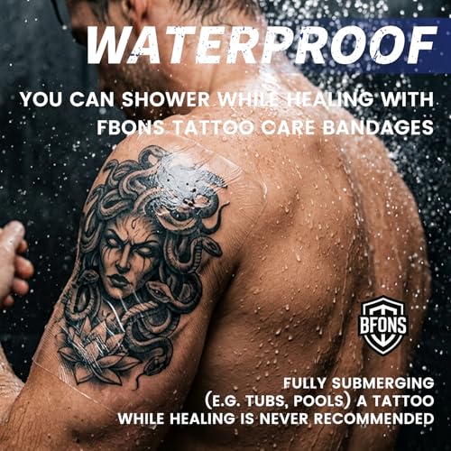 Waterproof Tattoo Aftercare Bandages - 6" x 4.4 Yards, Clear Film