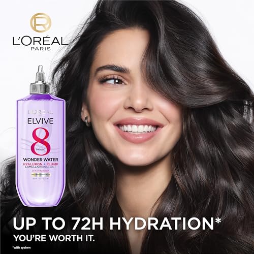 L'Oreal Paris Elvive Hyaluron Plump Flash Hydration Wonder Water, 6.8 Fl Oz