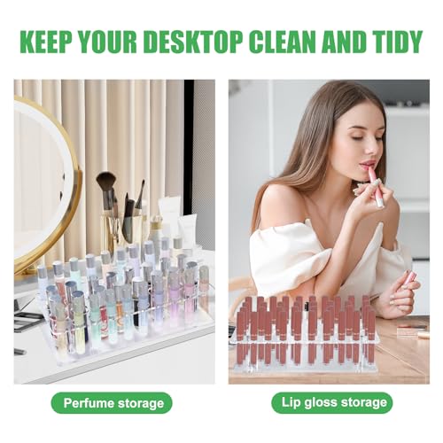 Rollerball Perfume Organizer, Beauty Scent Holder, 36 Space Clear Acrylic Perfume Organizer consists of 16 large sizes and 20 small sizes Tall Scented Oil Storage Display Case