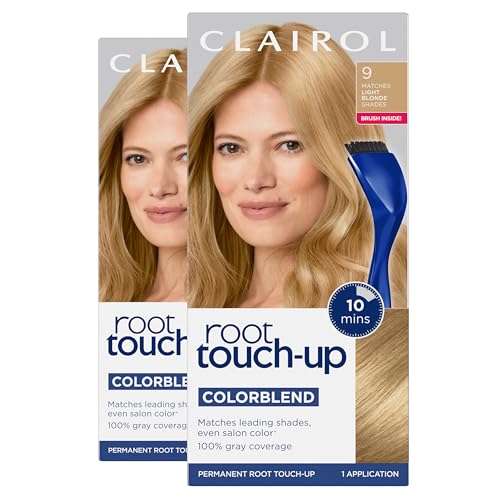 Clairol Root Touch Up Permanent Hair Dye Light Blonde 9 - Pack of 2, 1.1 Fl Oz