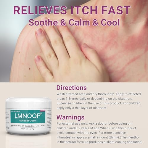 LMNOOP Anti Itch Cream - Extra Strength Relief for Eczema & Rash