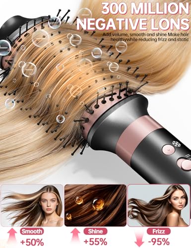 7-in-1 Hair Dryer Brush with Auto Curler & Straightener