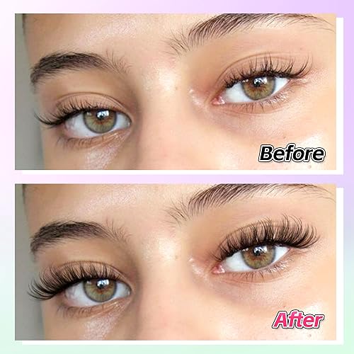 Natural Fluffy 3D Wispy False Eyelashes 14mm D Curly 10 Pairs