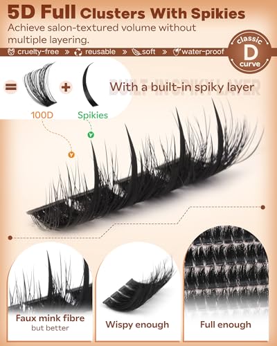 Goddvenus Manga Lash Clusters D Curve 12-18mm Wispy Eyelash Extensions